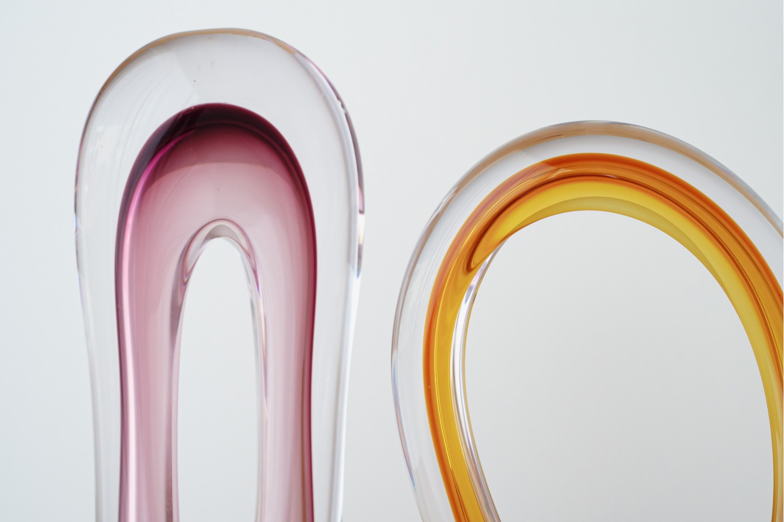 NAIA COLLECTION: OCHRE PINK GLASS SCULPTURES