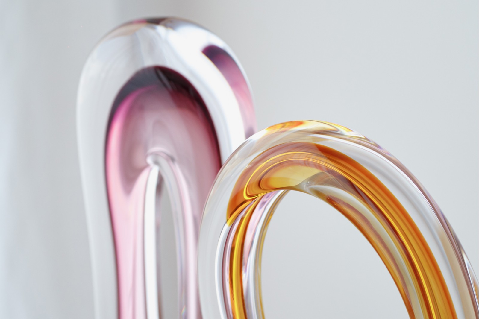NAIA COLLECTION: OCHRE PINK GLASS SCULPTURES