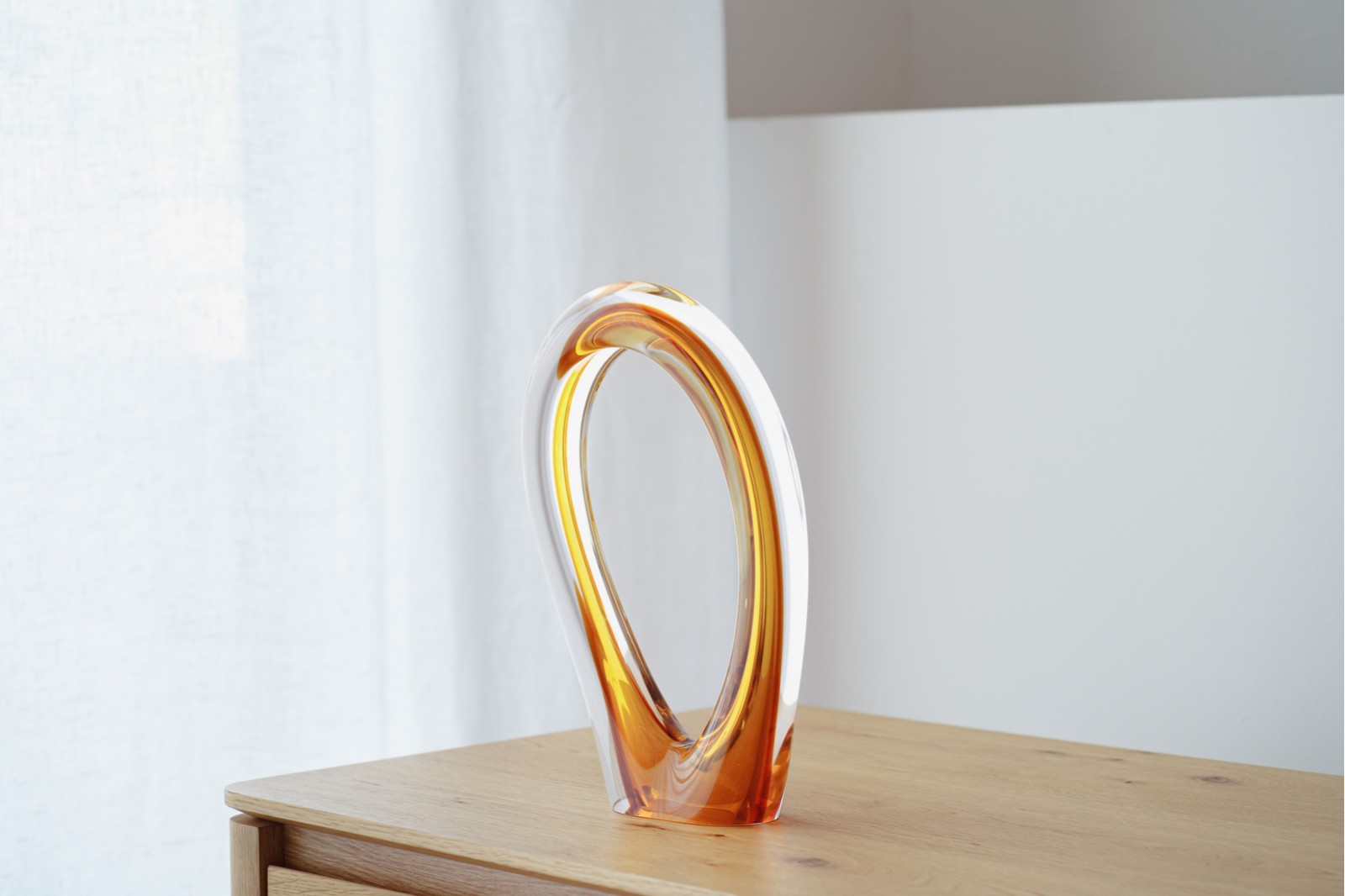 NAIA COLLECTION: OCHRE PINK GLASS SCULPTURES
