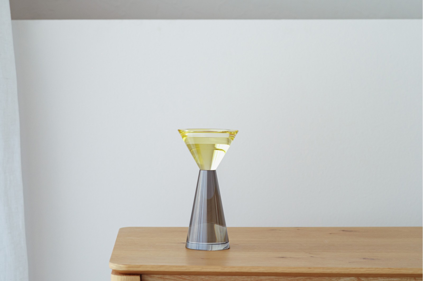 COLLECTION VAL : CHANDELIERS EN VERRE JAUNE GRIS