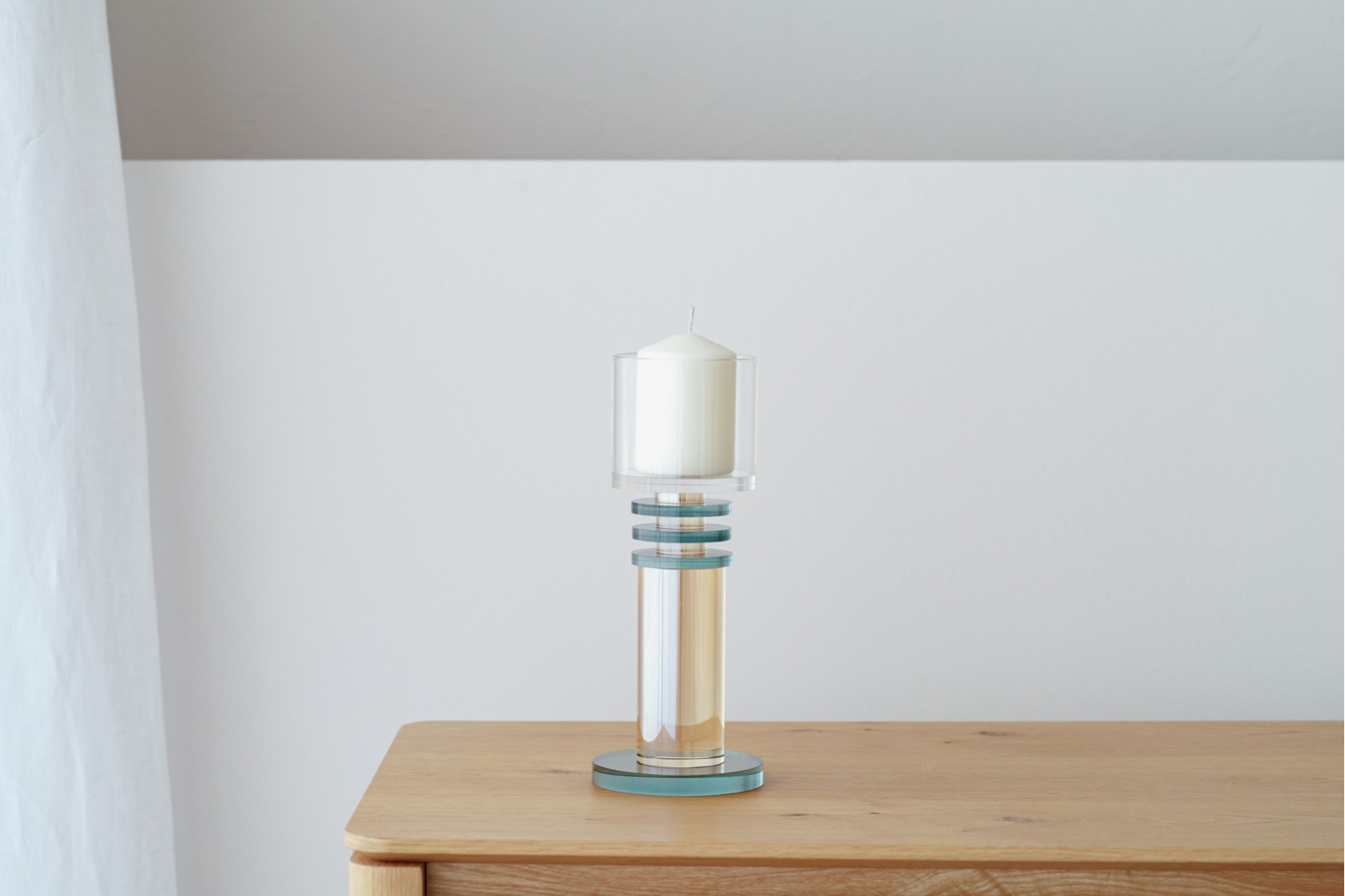 KALA COLLECTION: BLUE PEARL GLASS CANDLE HOLDERS