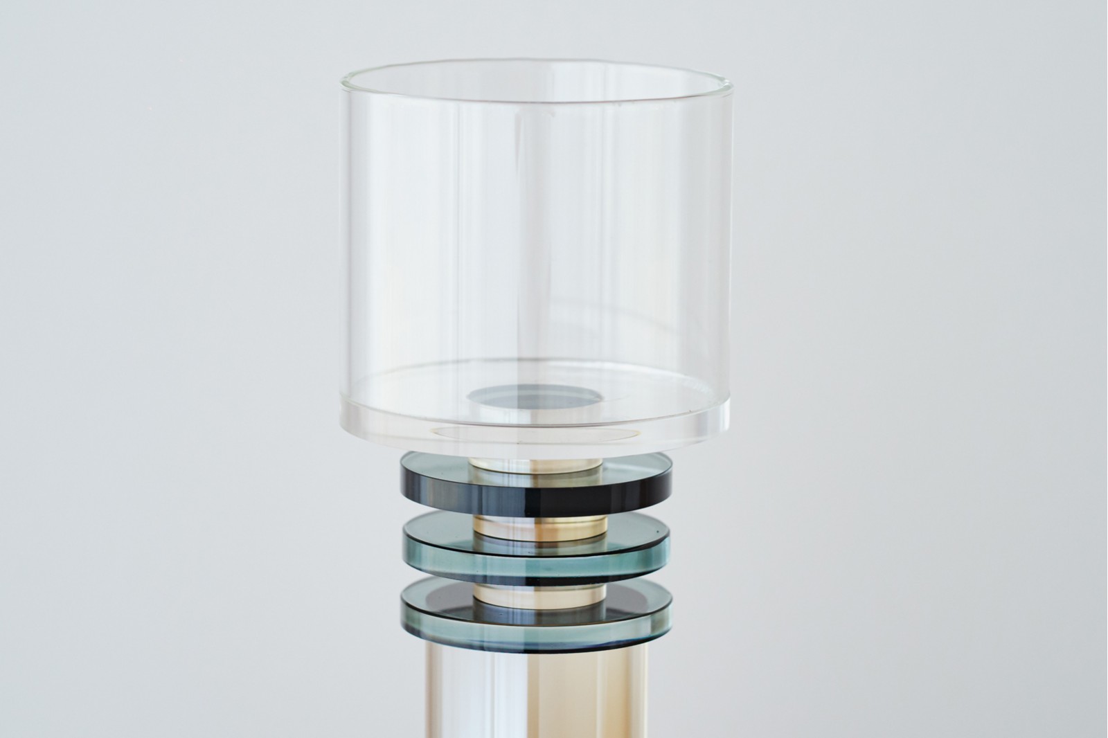 KALA COLLECTION: BLUE PEARL GLASS CANDLE HOLDERS