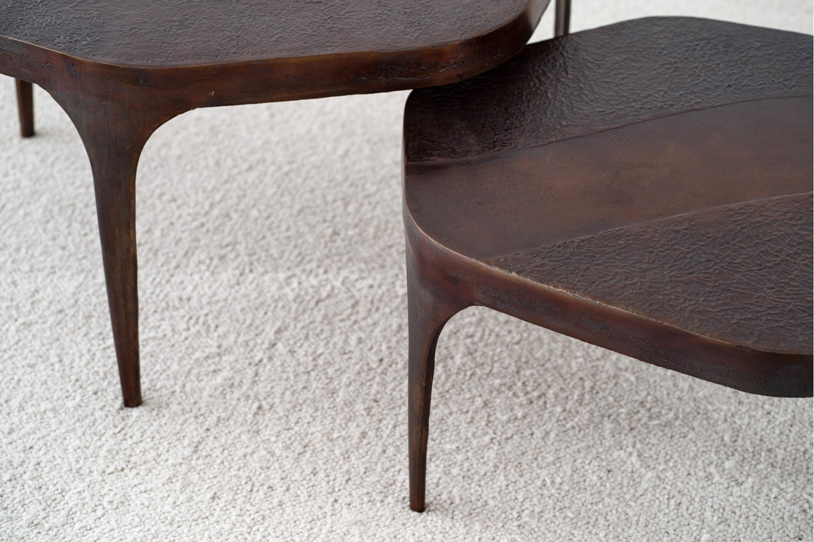 SET 2 COFFEE TABLES. NAIN. OXIDE FINISH