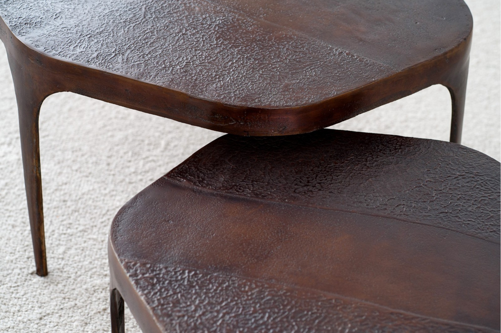 SET 2 COFFEE TABLES. NAIN. OXIDE FINISH