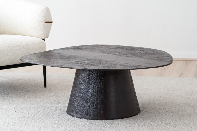 MESA CENTRO METAL. JUNO. ACABADO OXIDO