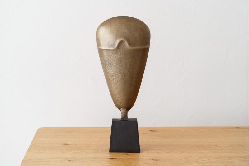 ESCULTURA MÁSCARA METAL.ORO VIEJO NEGRO