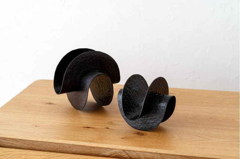 SET 2 ESCULTURAS.ONDA.BRONCE ENVEJECIDO