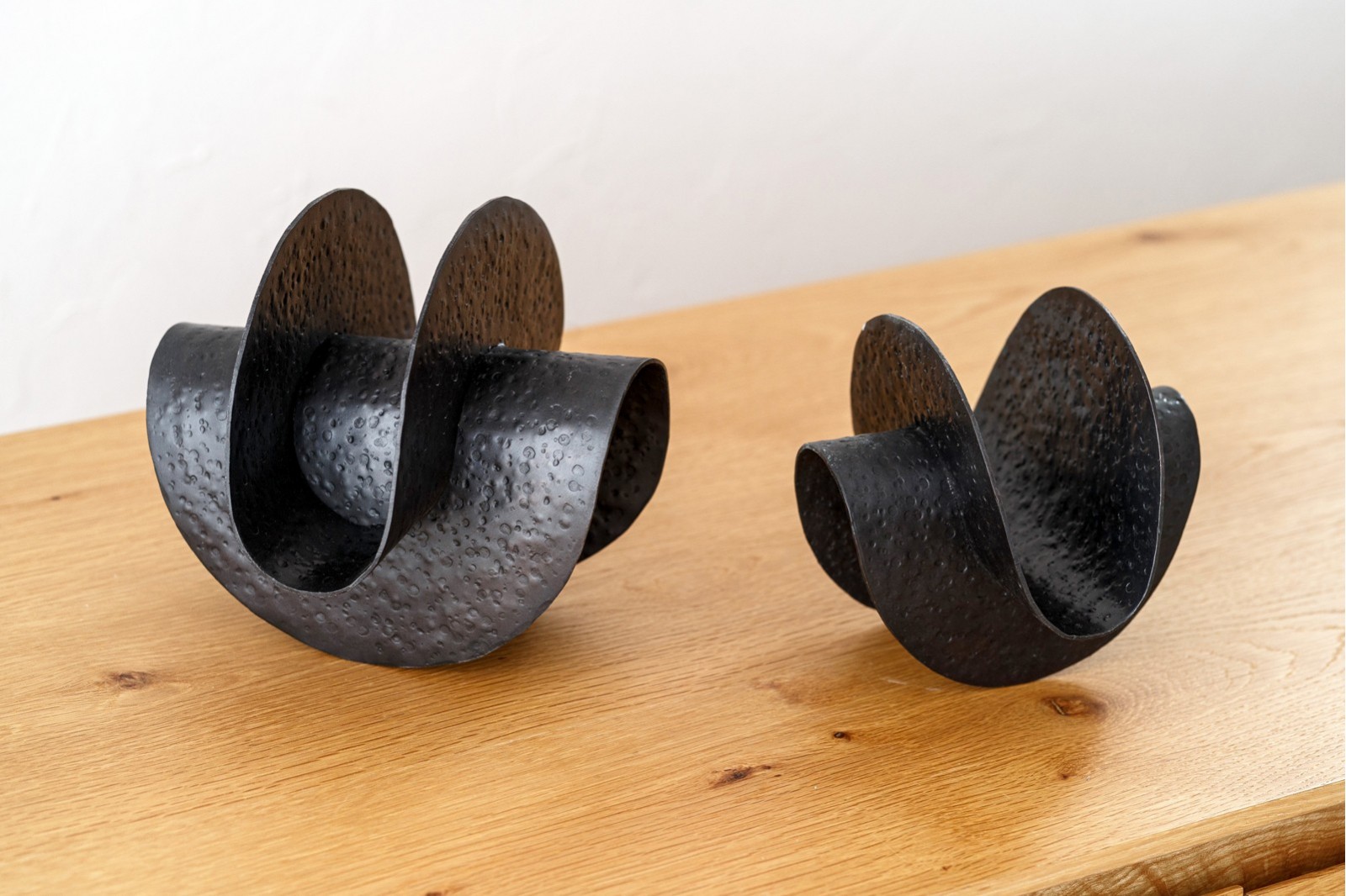 SET 2 ESCULTURAS.ONDA.BRONCE ENVEJECIDO