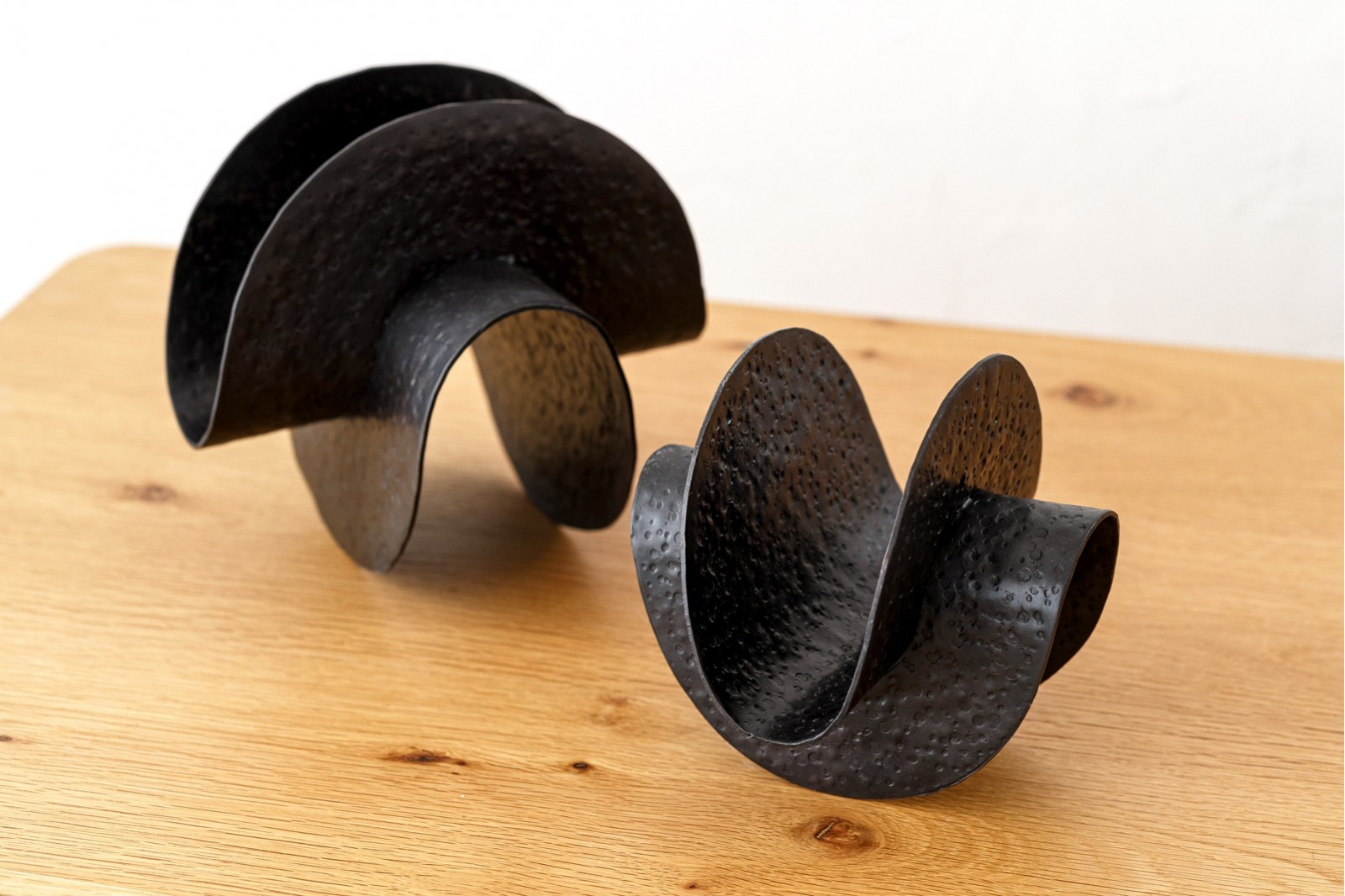 SET 2 ESCULTURAS.ONDA.BRONCE ENVEJECIDO