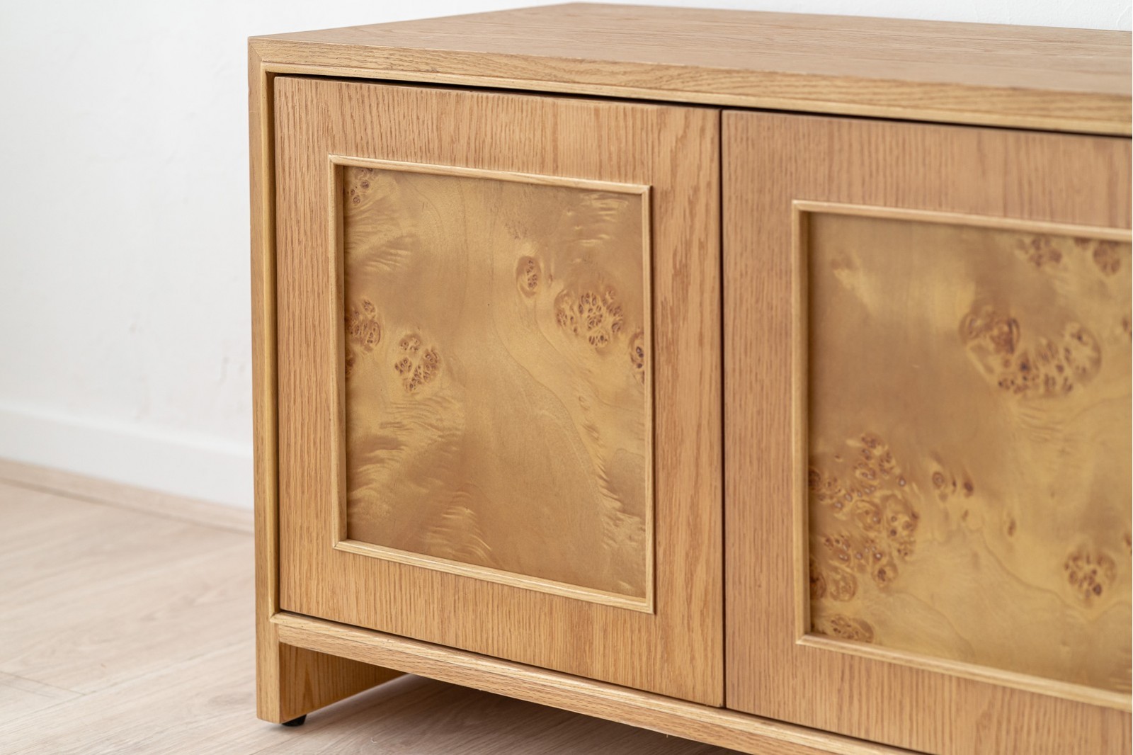 TERRA TV CABINET. LIGHT STAINED OAK