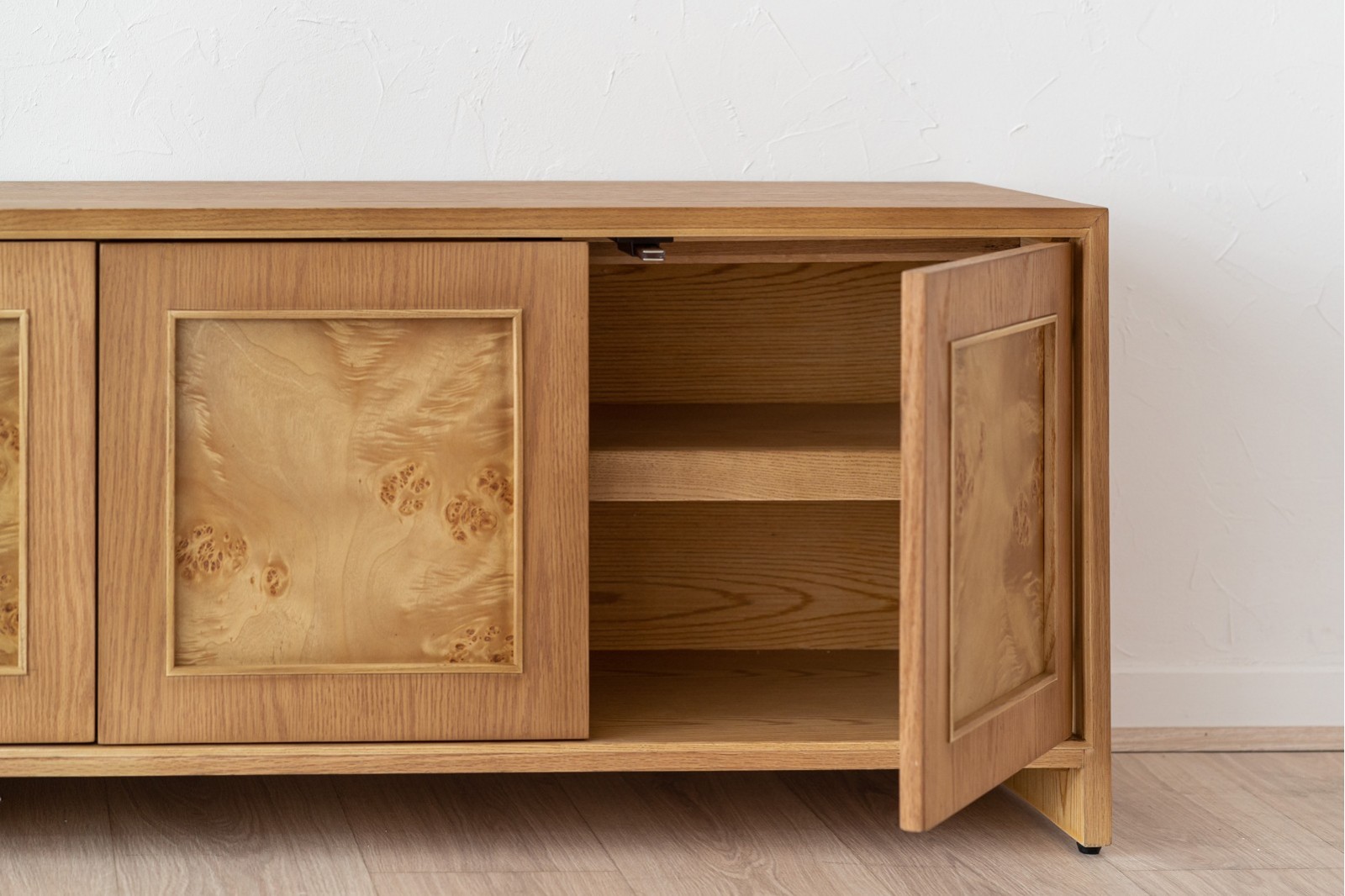 TERRA TV CABINET. LIGHT STAINED OAK