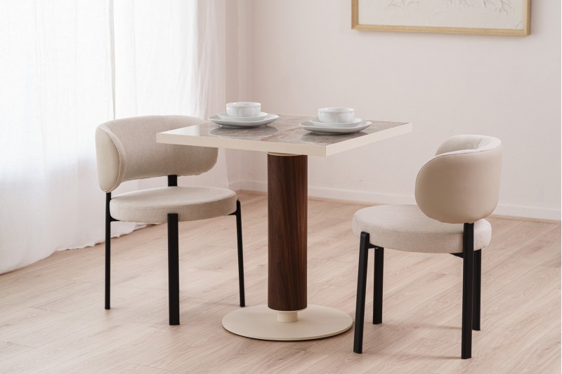 DINING TABLE- COFFEE TABLE. SQUARE. CERAMIC TOP
