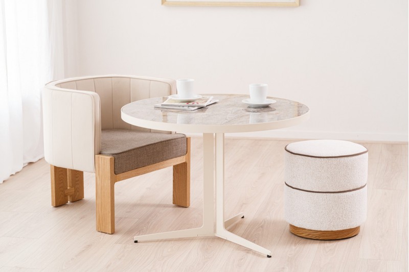 ROUND LOUNGE TABLE. CERAMIC AND METAL. S1