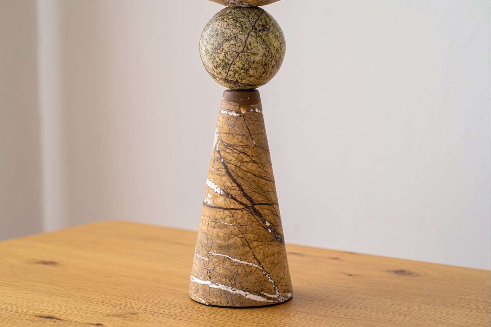 CANDELABRO CEIBE N2.MÁRMOL.MARRÓN VERDE