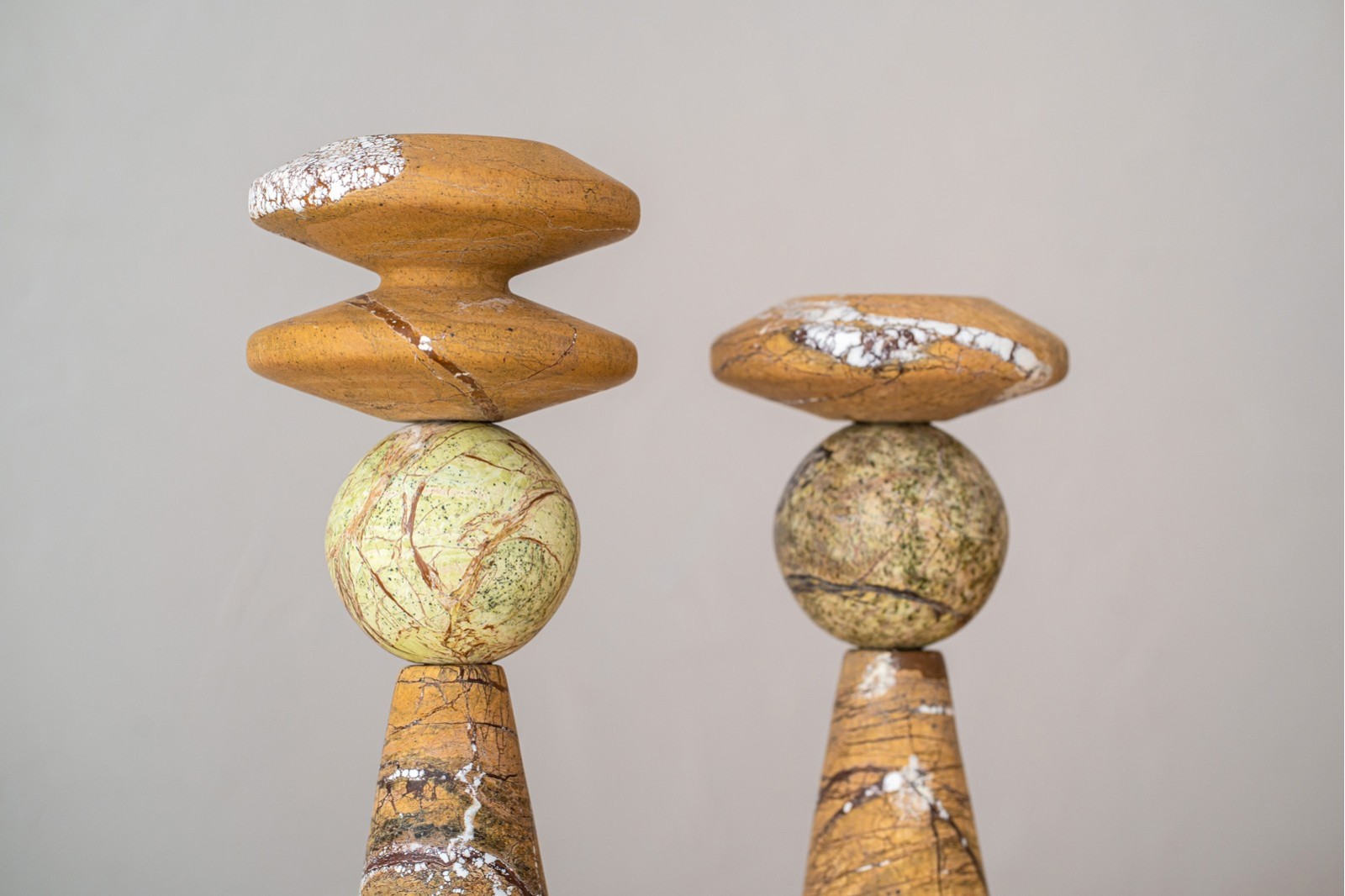 CANDELABRO CEIBE N2.MÁRMOL.MARRÓN VERDE