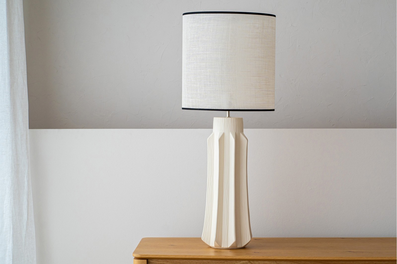 LAMPE GRECE.CERAMIQUE.MODELE HAUT. BLANC MAT