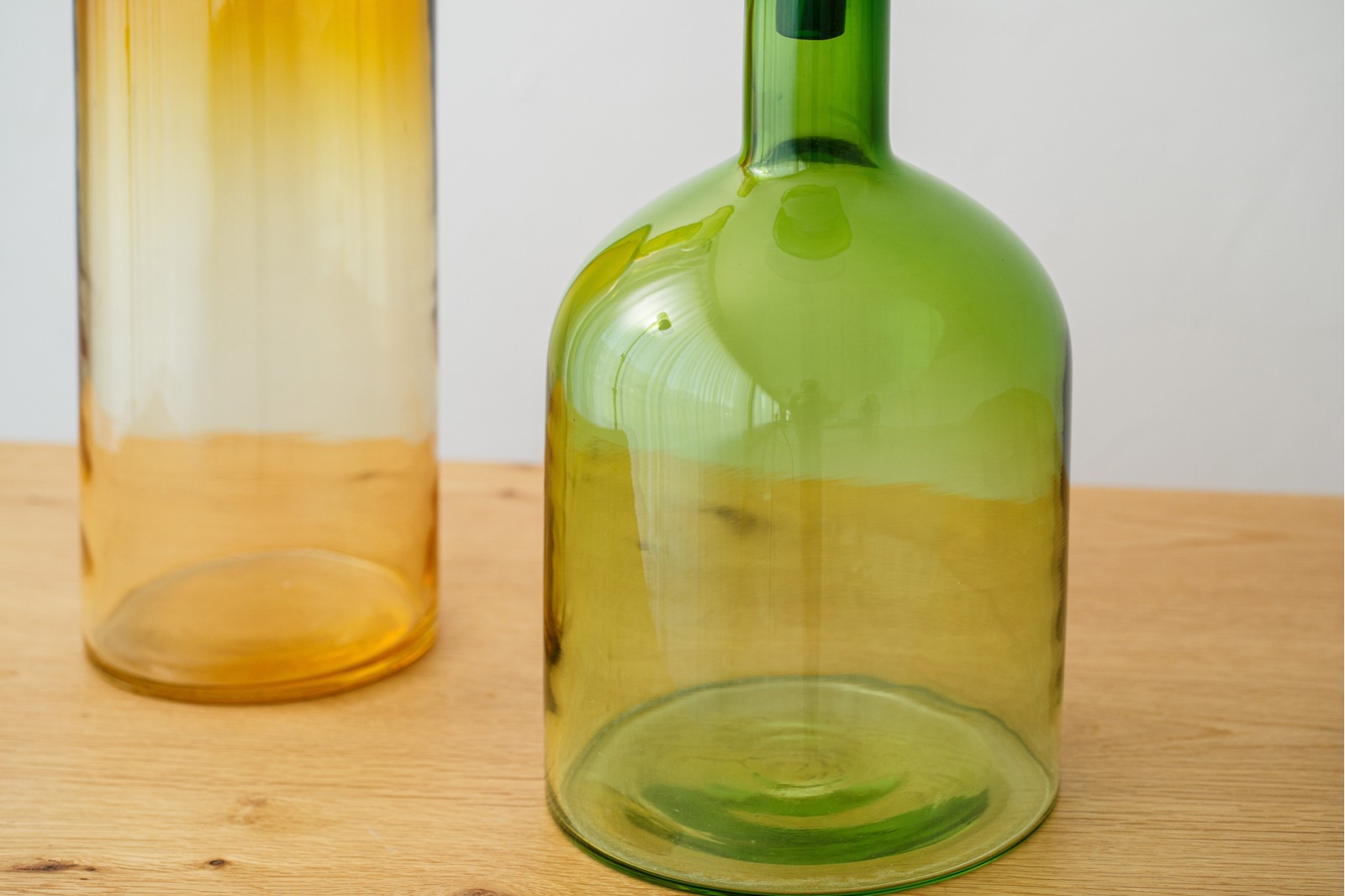 NEME COLLECTION: AMBER AND GREEN GLASS BOTTLES