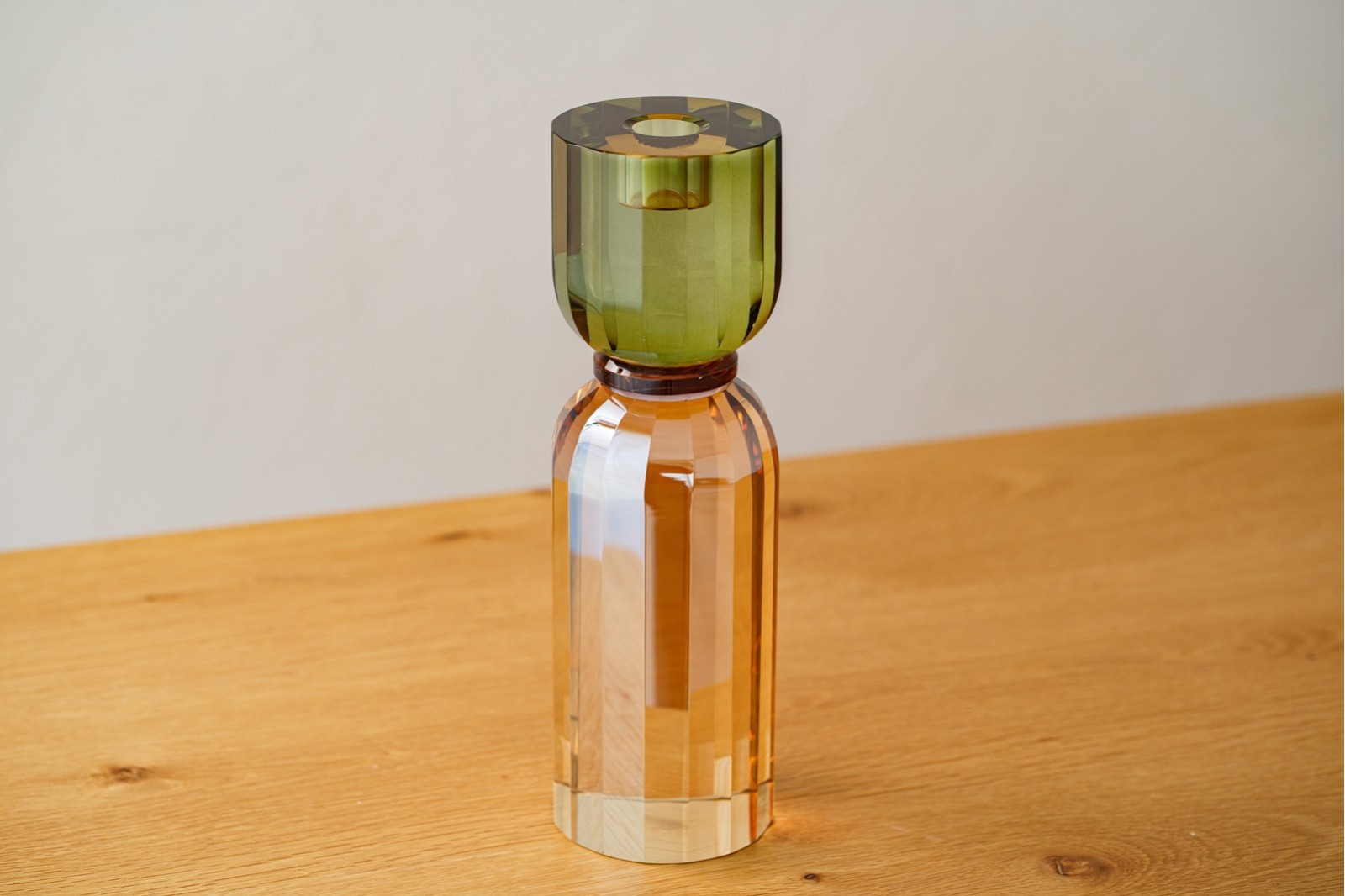 CLEA CANDLE HOLDER. CHAMPAGNE BURGUNDY GREEN