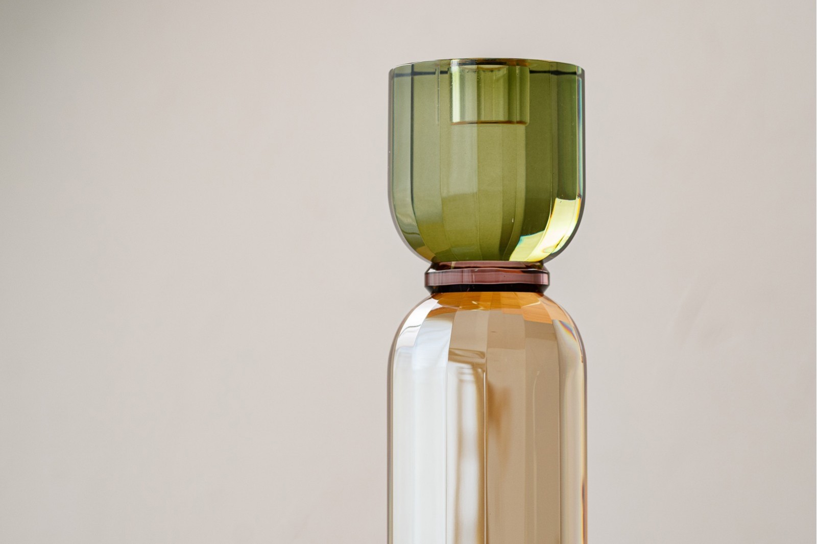 CHANDELIER CLEA. CHAMPAGNE BORDEAUX VERT