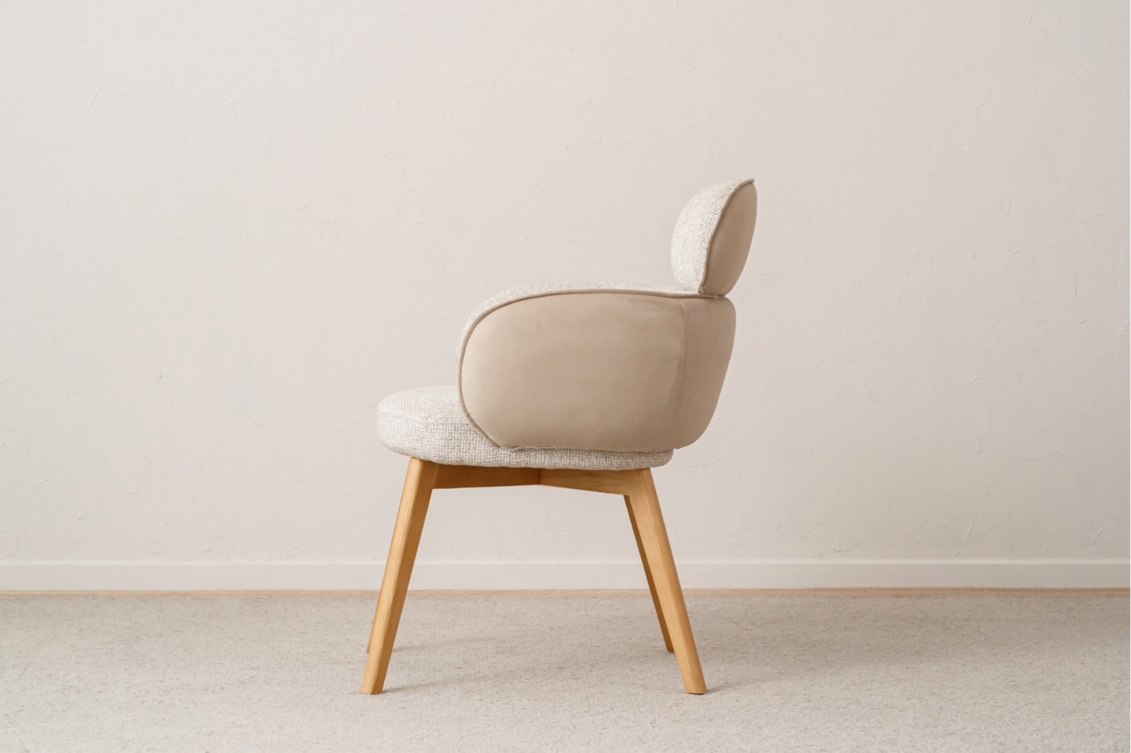 SET OF 2 ALDEN DINING CHAIRS. STONE TONE