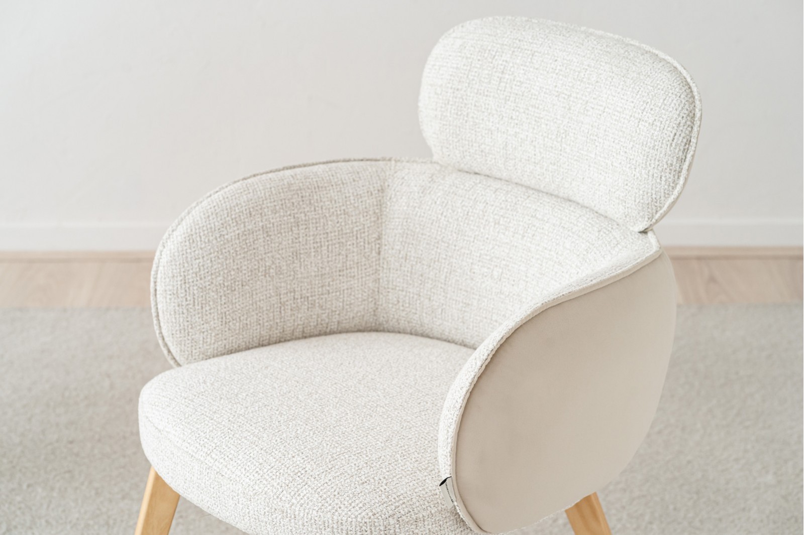 SET OF 2 ALDEN DINING CHAIRS. STONE TONE