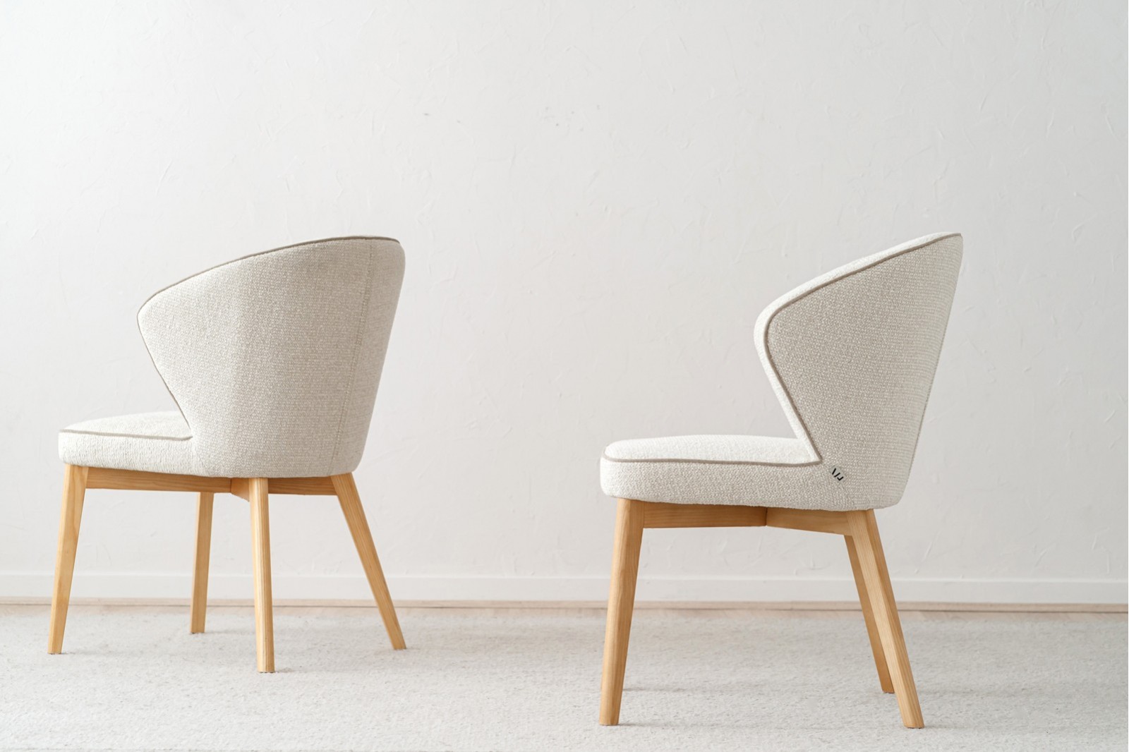 SET 2 SILLAS COMEDOR EVA. MARFIL. TOPO