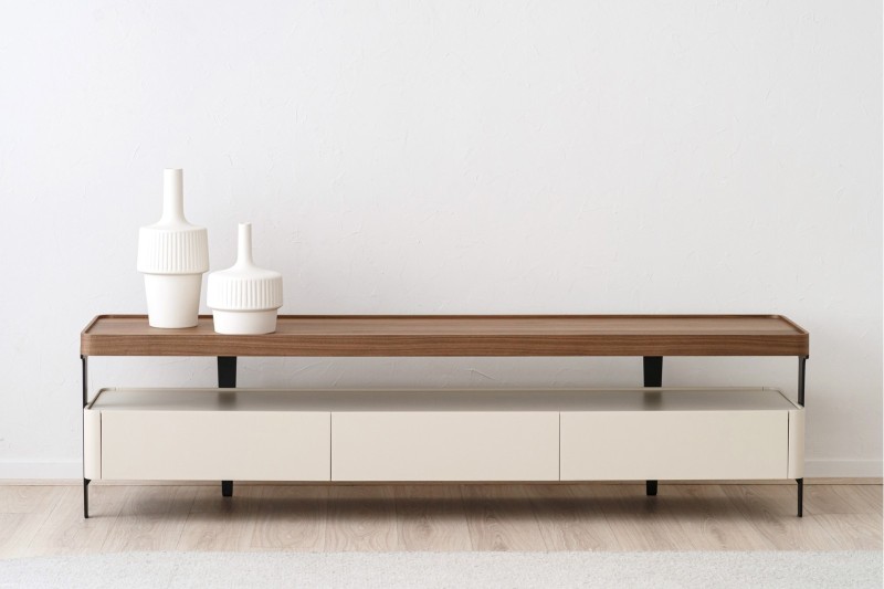 MUEBLE TV SARELA LACADO BEIGE MATE NOGAL