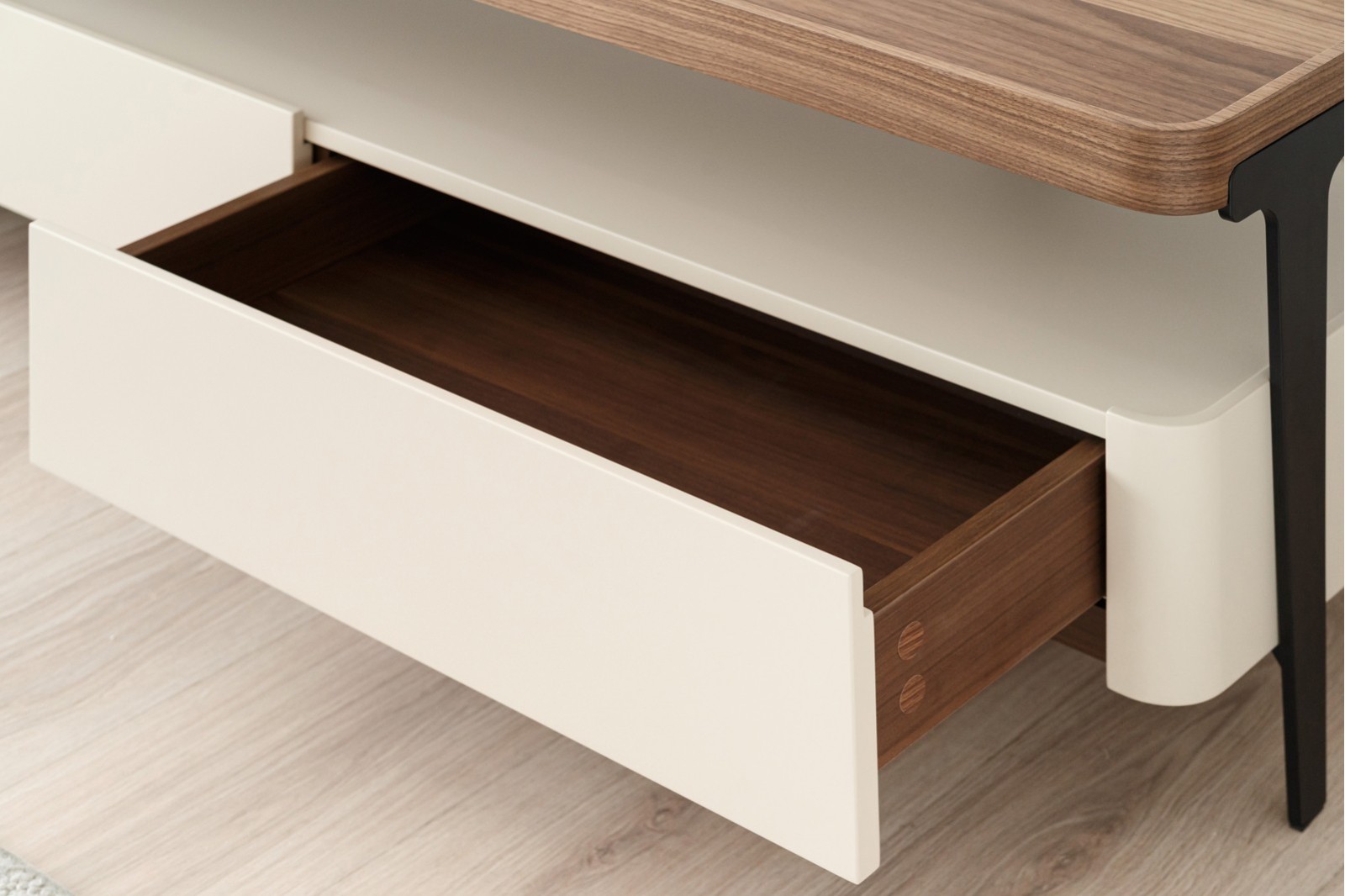 MUEBLE TV SARELA LACADO BEIGE MATE NOGAL