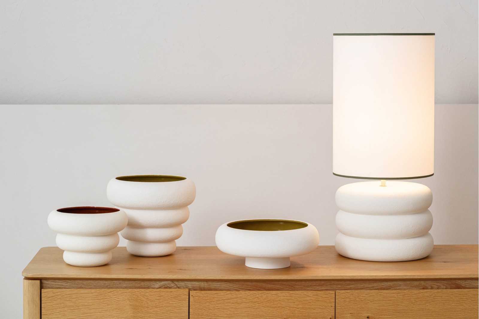LAMPARA DE MESA DE CERAMICA MOUSSE