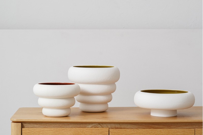 COLLECTION MOUSSE: VASES ET CENTRES DE TABLE EN CÉRAMIQUE| VP Interiorismo