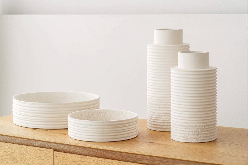 MISSO COLECTION : CERAMIC VASES WITH TEXTURE | VP interiorismo