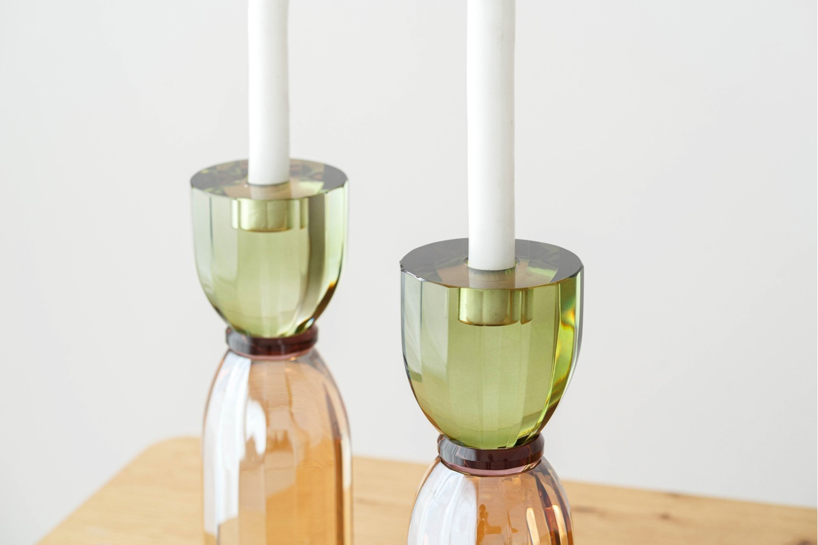 CANDELABRO CLEA CHAMPAGNE,BURDEOS,VERDE