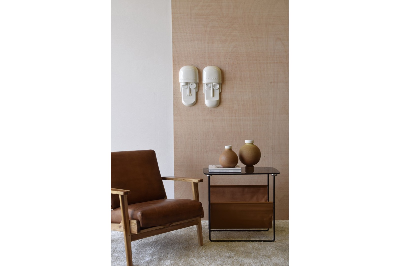 MASKS COLLECTION CERAMIC GLOSSY WHITE. WALL