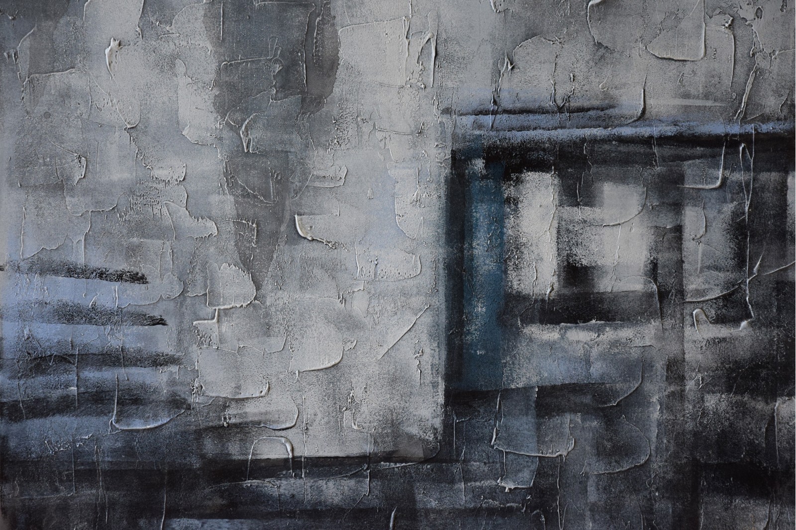  ABSTRACT PAINTING CONCRETE GREY WITH FRAME