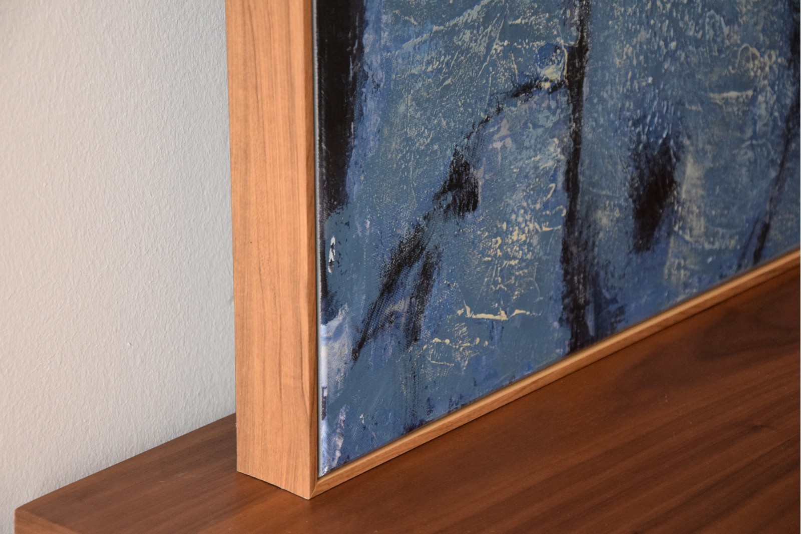 ABSTRACT PAINTING CLIFF WITH FRAME