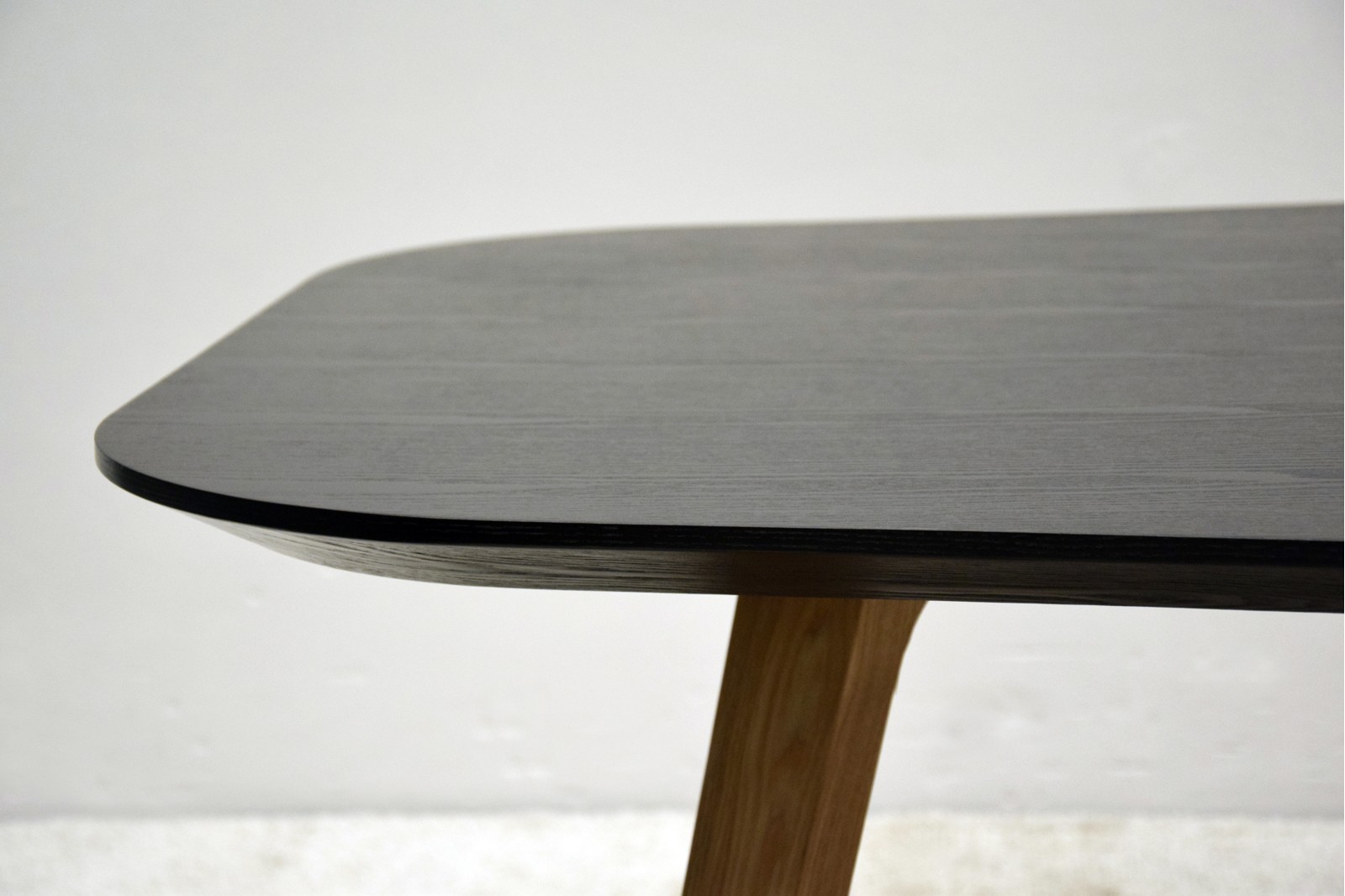 DINING TABLE BLACK AND NATURAL ASH