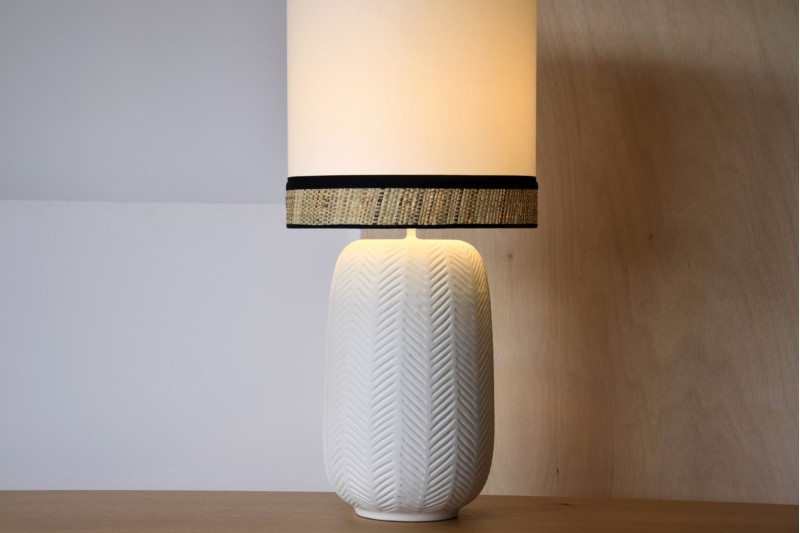LAMPE TABLE CÉRAMIQUE CLOE. ABAT-JOUR. GRANDE   