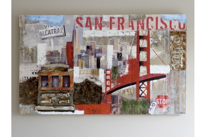 SAN FRANCISCO PEINTURE SUR BOIS